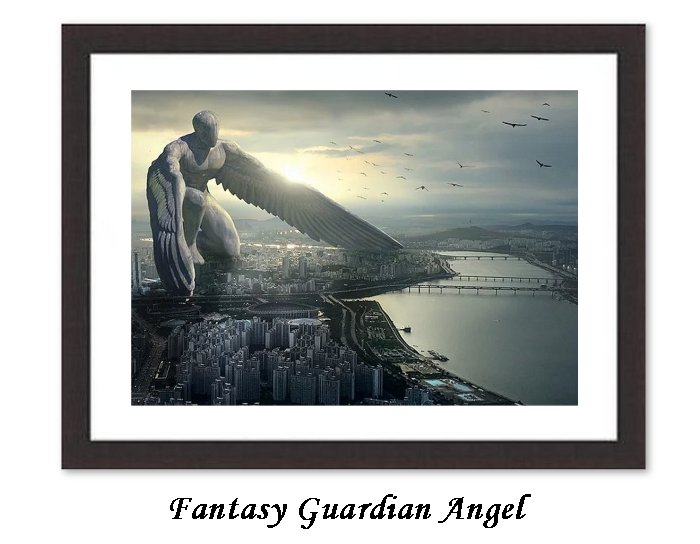 Fantasy Guardian Angel Framed Print